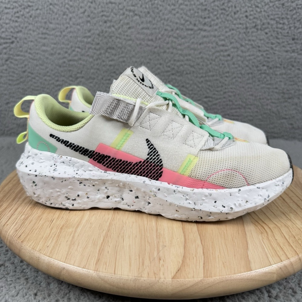 Nike Crater Impact Womens Size 9 Summit White Hyper Crimson CW2386-101 Sneakers